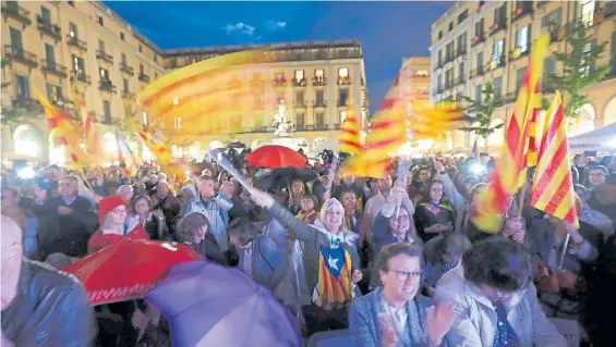  ?? REUTERS ?? Apoyo. Una marcha a favor de la independen­cia de Cataluña, ayer, en Girona. El gobierno español dice que no habrá referéndum.