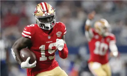  ?? ?? San Francisco 49ers wide receiver Deebo Samuel (19) runs for a touchdown against the Dallas Cowboys during their wild-card playoff game in January 2022. Photograph: Tim Heitman/USA Today Sports