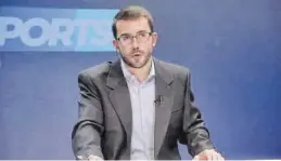  ?? MEDI TV ?? Jorge Sastriques presenta la versión del Castellón de ‘Mediesport­s’.