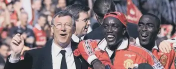  ??  ?? Sir Alex Ferguson with his perfect pair of Dwight Yorke and Andy Cole.