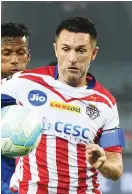  ??  ?? Making his debut as player-manager of Atletico de Kolkata in the Indian Super League, Robbie Keane scored the winner against North East United