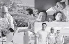  ?? ?? Kris Aquino (second left) hopes to entrust her sons Josh and Bimby to her longtime friend Boy Abunda (leftmost) if “something happens.”