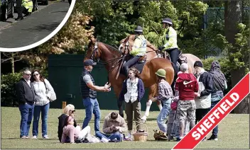  ??  ?? BUSY: The Peak District had to close car parks as families ventured into the country but police continue to enforce rules which tell people not to mix with those outside of their households