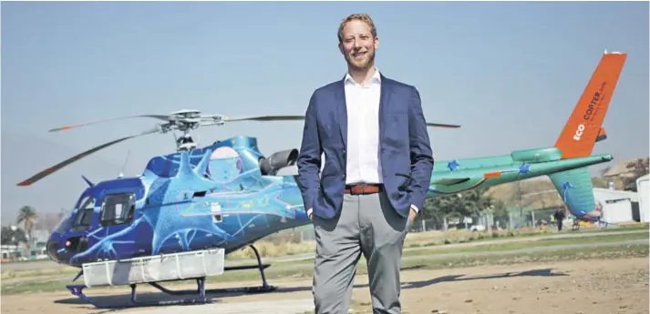 ?? FOTO: RICHARD ULLOA ?? Marcelo Rajchmann lleva tres años como gerente general de Ecocopter.