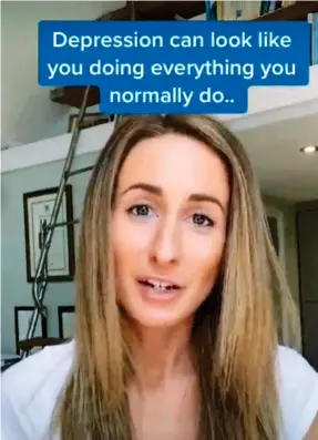  ??  ?? SHARED WISDOM: Psychologi­st Dr Julie Smith in a clip on TikTok