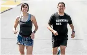  ?? SIMON O’CONNOR/STUFF ?? Taranaki ultra distance runners Lisa Tamati and her husband Haisley O’Leary are hoping the Unity Ultra will help create a positive legacy from the 2019 Christchur­ch mosque massacre.