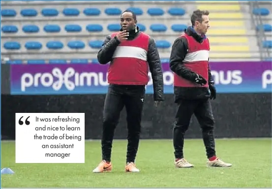  ?? PHOTO: SUPPLIED ?? LEARNING CURVE: Benni McCarthy was an assistant coach at Belgian club Sint Truiden last season until he was sacked. He says he will seek to improve as a coach