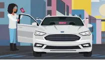  ??  ?? Ford has partnered with Lyft to build a profitable and viable self-driving vehicle business.