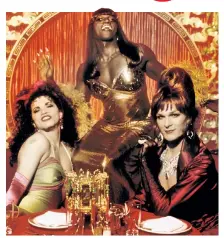  ??  ?? John Leguizamo (from left), Wesley Snipes and Patrick Swayze played drag queens on the move in the ’95 cult hit.