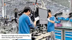  ??  ?? Services and high-tech manufactur­ing were the key areas of growth