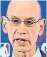  ??  ?? NBA commission­er Adam Silver doesn’t foresee a bubble for this year’s playoffs.