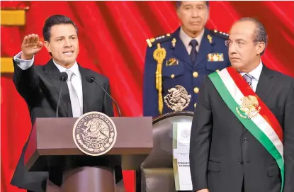  ?? OCTAVIO HOYOS ?? En 2012 la violencia en las calles empañó la toma de posesión de Peña Nieto.