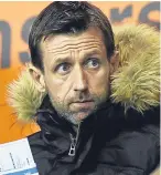  ??  ?? Neil McCann’s Dundee side are too close to the basement battle.