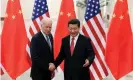  ?? Photograph: Reuters ?? Joe Biden, as US vice-president, meets Xi Jinping inside the Great Hall of the People in Beijing in 2013.