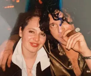  ??  ?? Rock star: Michael Hutchence with Maria-Christina Perez de la Sala