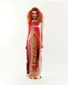  ?? ?? Sports Banger’s Lucozade dress. Photograph: Courtesy of Jonny Banger