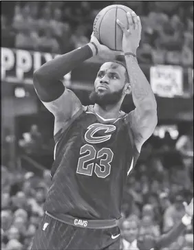  ?? AP PHOTO ?? Lebron James and the Cleveland Cavaliers swept Toronto in the playoffs for the second straight year.