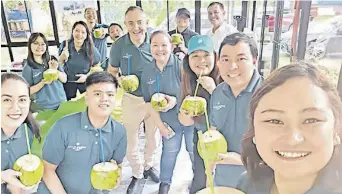  ?? ?? THE Lanson Place Mall of asia Manila team visits the EarthCare Biosolutio­ns plant in Laguna.