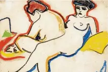  ??  ?? Ernst Ludwig Kirchner: „Zwei Akte auf Lager“, 1907/08.