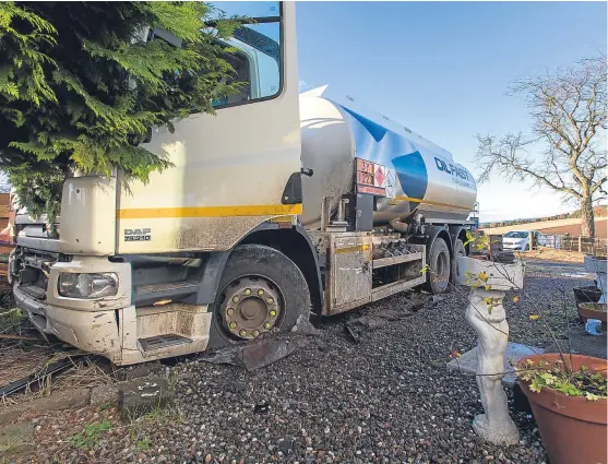  ?? Picture: Steven Brown. ?? Paula’s nine-year-old son screamed in terror as the tanker careered towards their Stanley home.