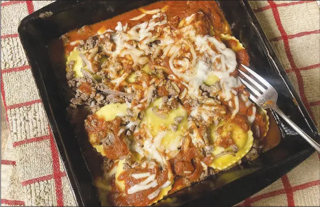  ?? Flip Putthoff/NWA Democrat Gazette ?? Ravioli lasagna can be made with ground venison and has only four ingredient­s.