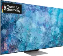  ??  ?? Samsungs NEO-QLED-LCD QN900 ist ideal für die Hw-q950t-soundbar geeignet, um die Q-symphony-verbindung aufzubauen. In der Praxis sind dabei allerdings wichtige Dinge zu beachten