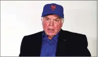  ?? Associated Press ?? Mets manager Buck Showalter answers questions during a virtual news conference where he was introduced as the team’s new manager.