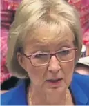  ??  ?? ‘ Zero tolerance’... Ms Leadsom tackle allegation­s of sexual harassment in Parliament must be introduced “in days”.
She admitted the grievance procedures for thousands of staff working for MPs and peers were “inadequate”. She pledged