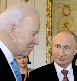  ?? FOTO GETTY ?? Los presidente­s de Estados Unidos, Joe Biden, y de Rusia, Vladimir Putin, no hablan de forma directa hace meses.