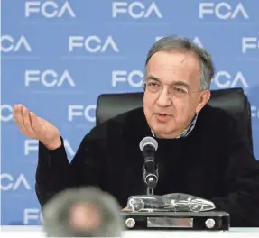  ?? CARLOS OSORI/AP ?? Sergio Marchionne, above, was “one of the greatest ... commander-in-chiefs” in the history of the industry, Evercore ISI analyst George Galliers wrote Monday.