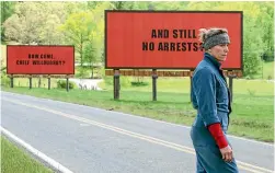  ??  ?? North Fork Road, which circles Black Mountain in North Carolina, stood in for the road to Ebbing, Missouri in Three Billboards.