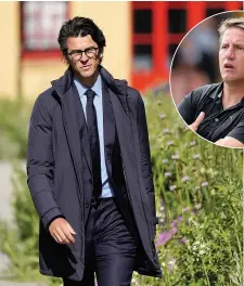  ??  ?? Joey Barton outside Sheffield Crown Court yesterday. Above, Daniel Stendel