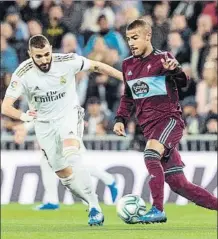  ?? FOTO: EFE ?? Rafinha lideró al Celta en el Santiago Bernabéu con una actuación impresiona­nte. El cedido azulgrana echó una mano al Barça, como Denis Suárez, que dio un gran pase en el 2-2