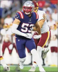  ?? Stew Milne / Associated Press ?? New England Patriots linebacker Kyle Van Noy during the first half of a preseason game against the Washington Football Team on Aug. 12 in Foxborough, Mass.