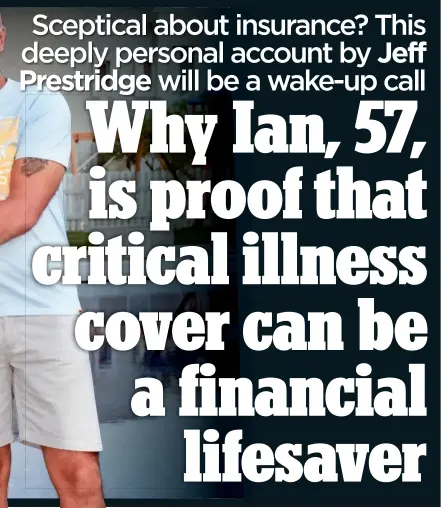  ??  ?? BATTLE: Ian Hampton, with his wife Angela, received £50,000 thanks to a protection policy that he had taken out with insurer Aegon before being diagnosed with prostate cancer