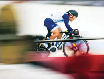  ?? AFP ?? Hong Kong’s Lee Wai Sze competes against South Korea’s Lee Hye-jin in the women’s sprint final event at the cycling track competitio­n at the 2018 Asian Games in Jakarta.