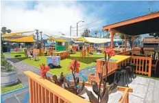  ?? HARVEY ROGOFF CITY TACOS ?? OB Playground’s 10,000 square-foot outdoor space at 4896 Voltaire Street has life-size games for the whole family.