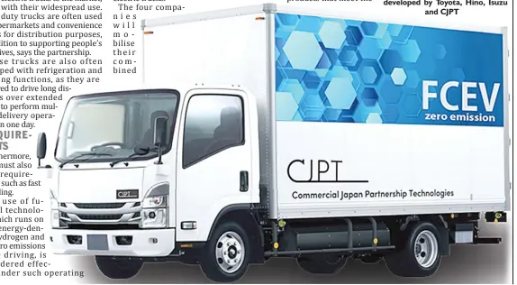  ?? ?? The proposed light-duty truck to be developed by Toyota, Hino, Isuzu
and CJPT