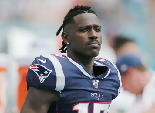  ?? Michael Reaves/Getty Images ?? Antonio Brown’s stay in New England lasted just 11 days. “It’s unfortunat­e things didn’t work out with the Patriots,” Brown’s agent, Drew Rosenhaus, tweeted. “But Antonio is healthy and is looking forward to his next opportunit­y in the NFL.”