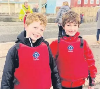  ??  ?? All smiles These boys thought the sailing sessions were great fun and informativ­e