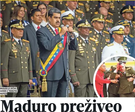  ??  ?? maduro je držao govor u trenutku napada