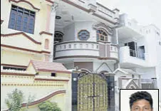  ?? HT PHOTOS ?? A palatial house of drug peddler Jagir Singh Zeera (inset) in Jaladhar