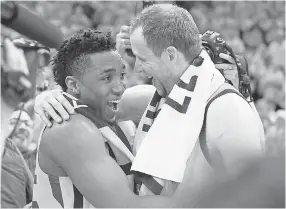  ?? RUSSELL ISABELLA/USA TODAY SPORTS ?? Donovan Mitchell, left, and Joe Ingles have helped make the Jazz one of the league’s most captivatin­g groups.