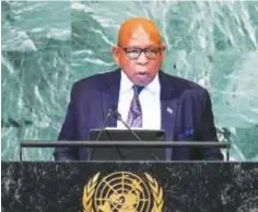  ?? REUTERS/Eduardo Munoz ?? Lesotho's Prime Minister Moeketsi Majoro addresses the 77th Session of the United Nations General Assembly at U.N. Headquarte­rs in New York City, U.S., September 24, 2022.