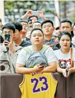  ?? /AFP ?? La NBA cuenta con 42 millones de registros en redes chinas