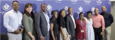  ?? ?? Stakeholde­rs and speakers Micheal Moeti, Hannelie Prinsloo, Ricky Mukonza, Sophy Moutloana, Nkhensani Hlekani, Khosana Tladi, Mashudu Ntsanwisi, Mpho Rangolo, Siyabonga Ntamo and Thabiso Mbewe at the TUT #SAEDagains­tsGBVF launch.