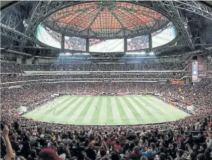  ??  ?? Imponente. El Mercedes Benz Stadium será la sede de la gran final entre Atlanta United y Portland Timbers.