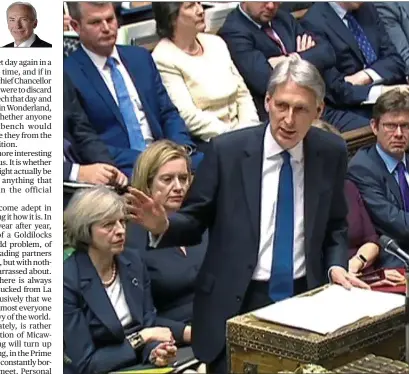  ??  ?? Unenviable task: Philip Hammond delivers his Autumn Statement — this time he faces a greater challenge