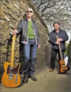  ??  ?? Guitarist Steve Belton (left) and bassist Vinnie Doyle of Cry Before Dawn who are set to rock Gorey on Saturday, July 30.