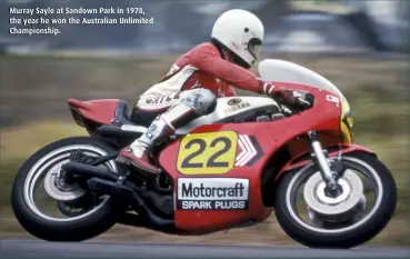  ??  ?? Murray Sayle at Sandown Park in 1978, the year he won the Australian Unlimited Championsh­ip.